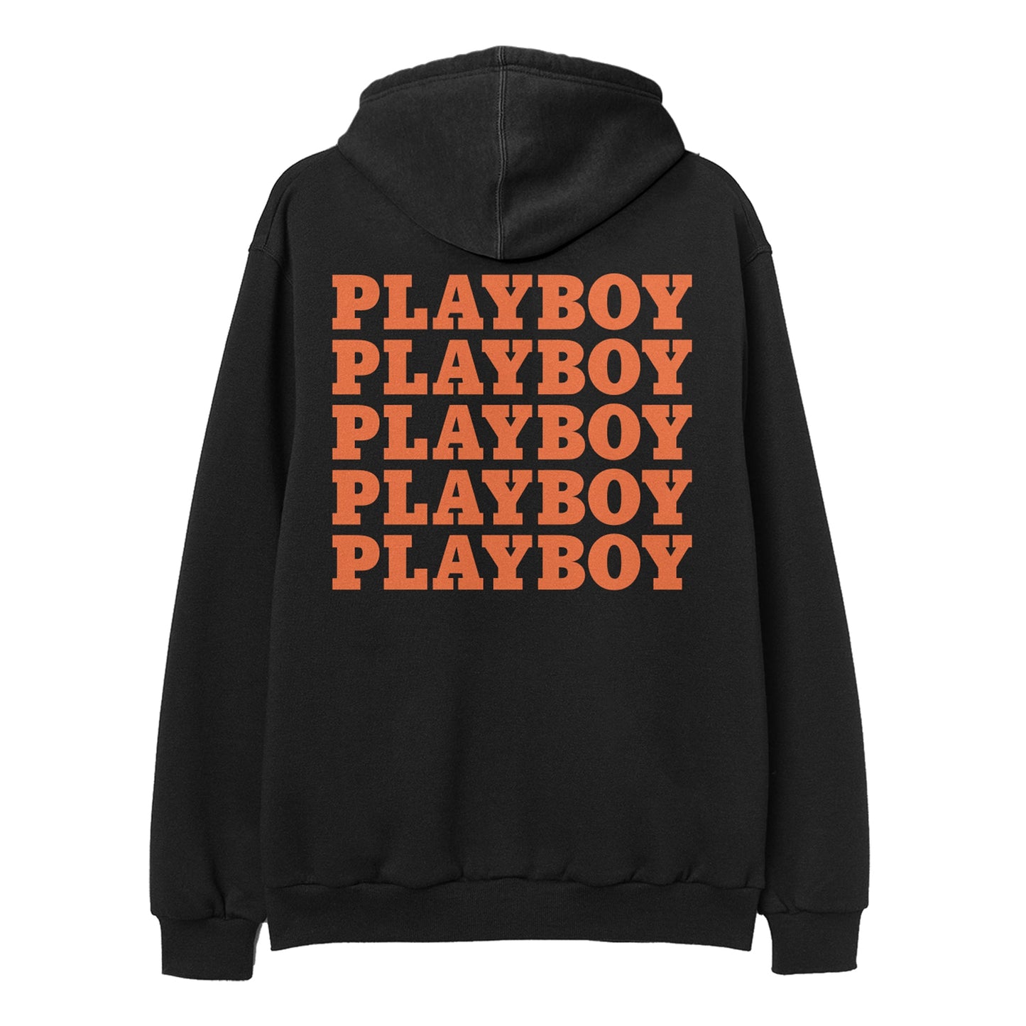 50 Jahre Playboy Deutschland Hoodie mit orangenem Schirftzug