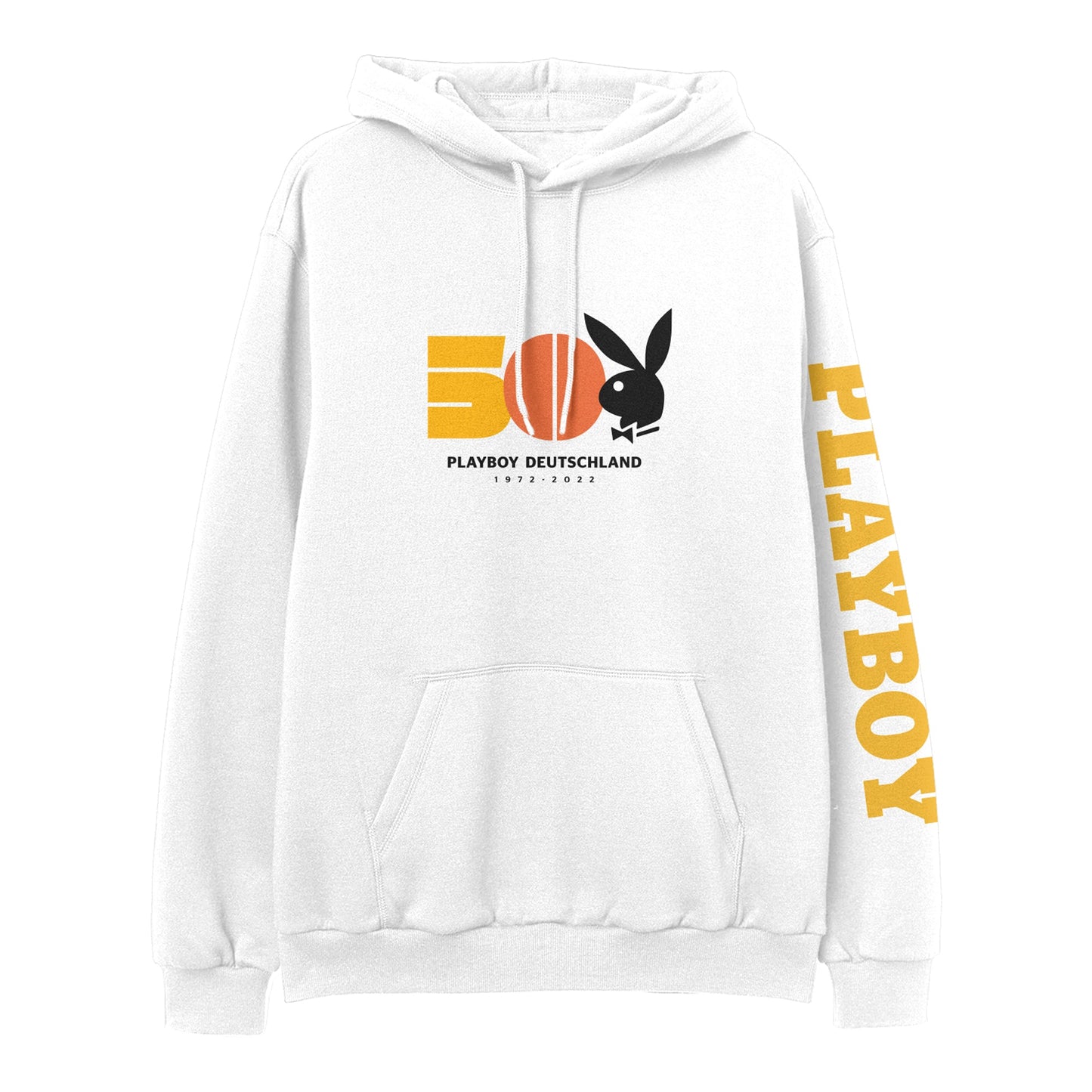 50 Jahre Playboy Deutschland Logo Hoodie (weiß)